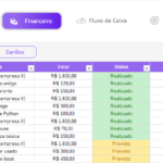 Planilha para Planejamento Financeiro - Entradas