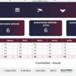 Planilha Corretor de Imóveis aluguel e venda - Relatório