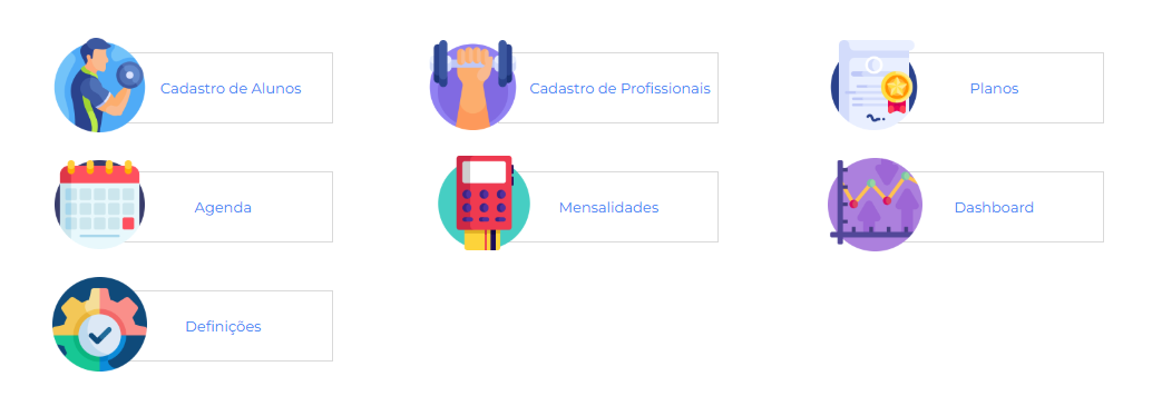 Planilha Google para Academia - Tela inicial