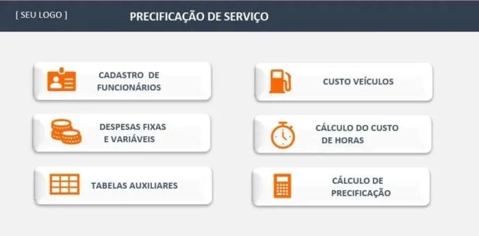 Planilha de Serviços - Planilha para Precificação de Serviços