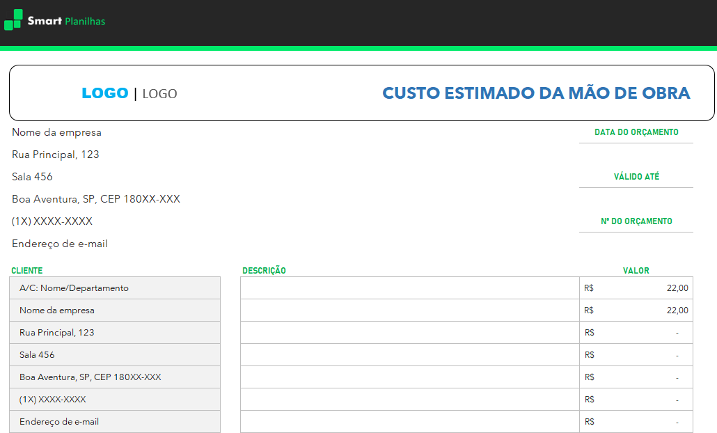 Modelo de Estimativa de Custo Inicial