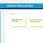 Planilha Loja de Troca de Óleo e Lubrificante - Tela inicial