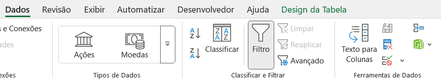 Excel para universitários - Filtros
