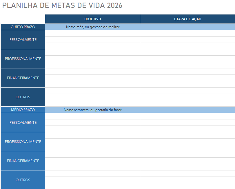 Planilha de Metas de Vida 2026