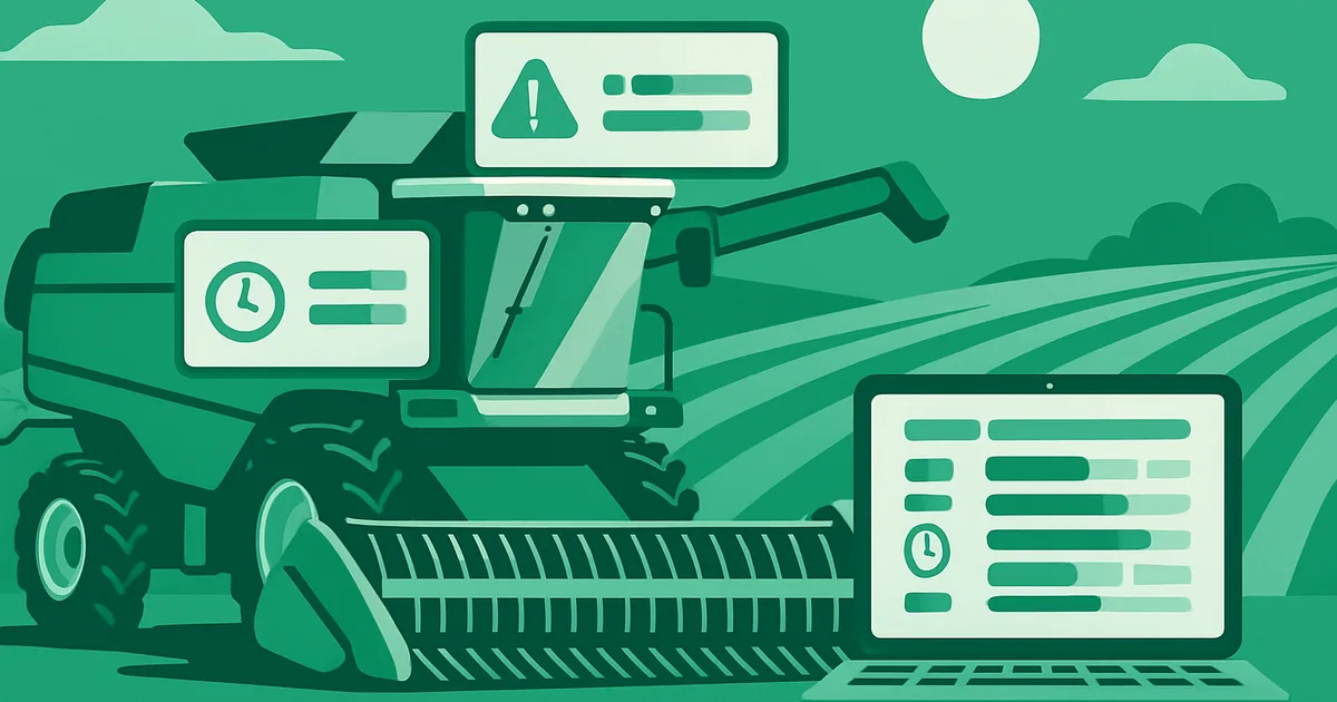 Como Controlar Horas de Trabalho de uma Colheitadeira